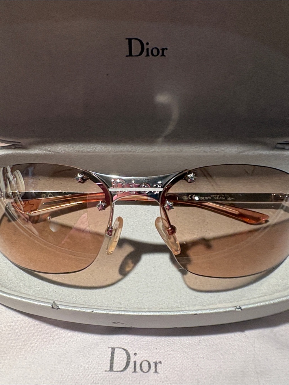 * DIOR* AUTHENTIC VINTAGE DIOR Pop/n Sunglasses Champagne Pink Gradient